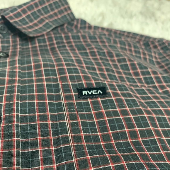 RVCA Slim Size large Button Up Long Sleeve Shirt - Picture 2 of 4